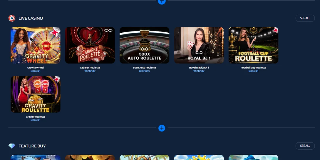 Speel live casinospellen